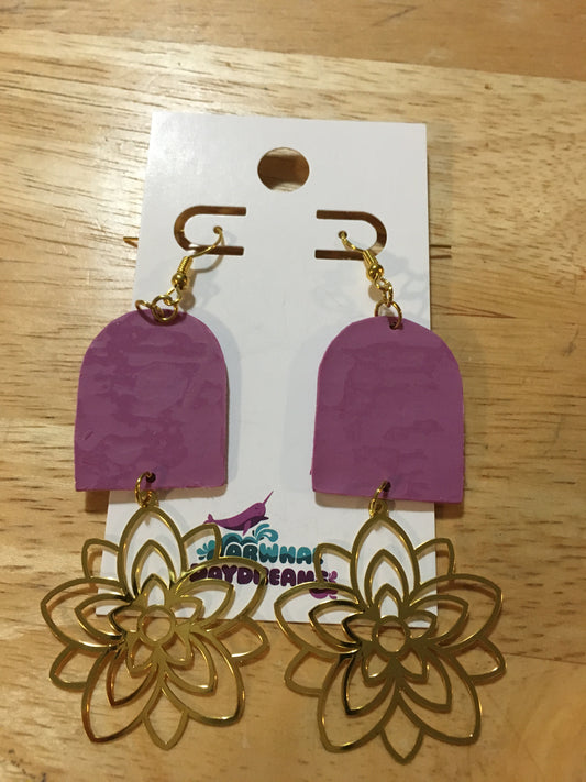 Purple textured w/ gold mandalas